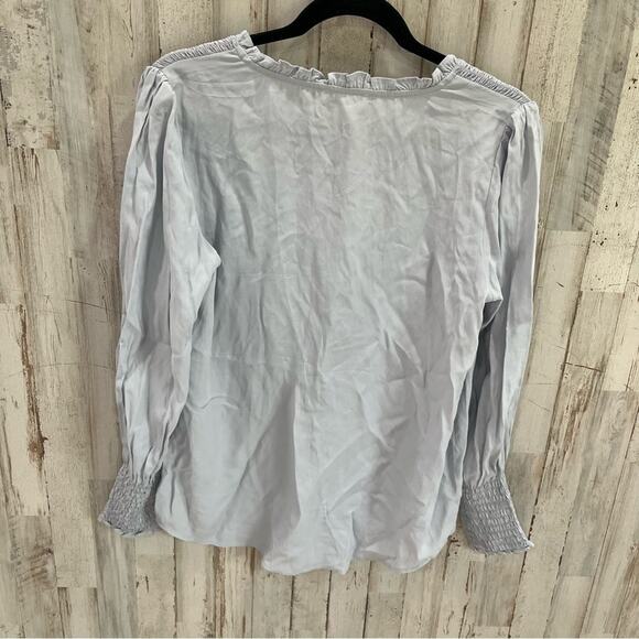 NWT Lovestitch Time Flies Silky Blouse Blue Boutique - Picture 7 of 8